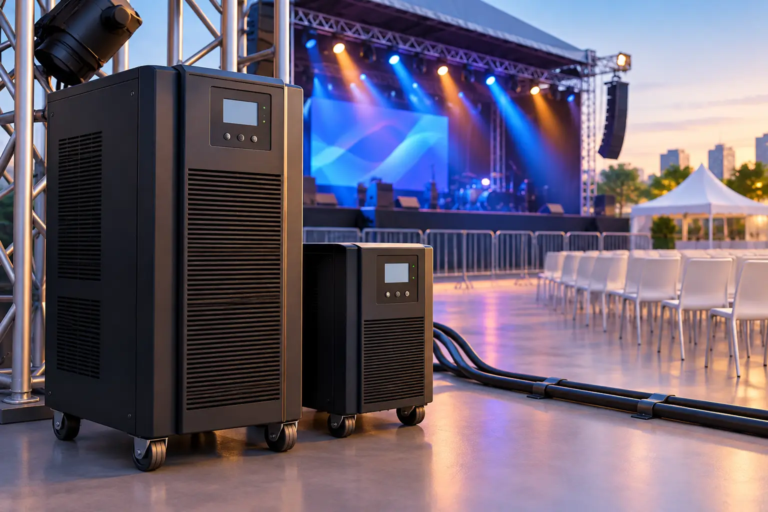 Aluguel de nobreak para eventos sem riscos